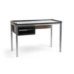 Basil Spence, WRITING TABLE, c. 1964, 1964, mahogany and brushed chrome steel