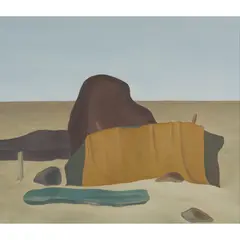 Albert Reuss, LANDSCAPE WITH DARK ROCK, 1957, 1957