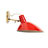 Vittoriano Vigano, APPLIQUE WALL LIGHT, enamelled aluminium and brass