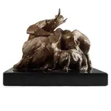 Laurence Broderick, ELEPHANT GROUP, bronze on marble base