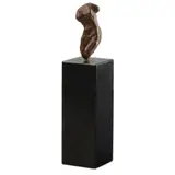 Laurence Broderick, FEMALE TORSO, bronze on black marble base