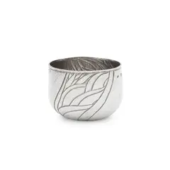 Michael Lloyd, TUMBLER, 1980, 1980, the outside of the bowl embossed and chased with a foliate design, Britannia silver