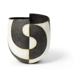 VESSEL WITH CUT RIM, C. 1994 by John Ward, 1994, stoneware, sold Apr 2024