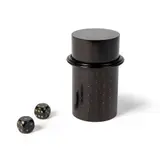 Richard Kell, DICE SHAKER, blackwood with inlaid decoration with two blackwood dice inlaid with maple