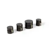 Richard Kell, FOUR PILL BOXES, blackwood with maple lined interior and nickel hinge