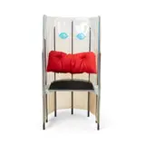 'LA SFOGLIATA PVC' CHAIR AND CUSHION, 2005 by Gaetano Pesce, 2005, structure in aluminium supported by slats in fibreglass with PVC sheath, sold Apr 2024