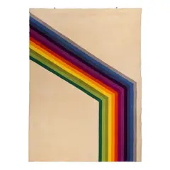 Patrick Scott, RAINBOW NO. 5, wool tapestry