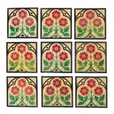 GROUP OF NINE GOTHIC REVIVAL TILES, CIRCA 1860 by Augustus Welby Northmore Pugin, 1860, glazed earthenware, sold Apr 2024
