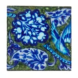 William De Morgan, ARTS & CRAFTS 8-INCH 'ARGYLL' TILE, EARLY FULHAM PERIOD, CIRCA 1888, 1888, glazed ceramic
