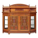 Bruce Talbert, AESTHETIC MOVEMENT SIDE CABINET, CIRCA 1875, 1875, walnut and burr walnut
