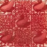William De Morgan, ARTS & CRAFTS RUBY LUSTRE 6-INCH TILE, CIRCA 1890
