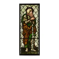 Edward Burne-Jones, 'ABRAHAM' STAINED GLASS PANEL, 1909, 1909, leaded and painted glass