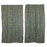 John Henry Dearle, PAIR OF ARTS & CRAFTS 'MILLEFLEURS' PATTERN CURTAINS, CIRCA 1914, 1914, jacquard woven double wool cloth