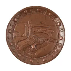 John Pearson, DISH, 1904, 1904, repoussé-decorated copper