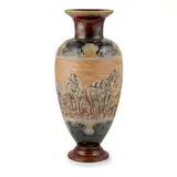 Hannah Barlow, BALUSTER VASE, CIRCA 1880, 1880, salt-glazed stoneware
