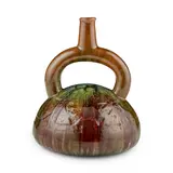 Christopher Dresser, TWIN-HANDLED PERUVIAN VESSEL, CIRCA 1880, 1880, glazed earthenware
