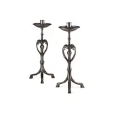 Edward Spencer, PAIR OF ARTS & CRAFTS CANDLESTICKS, CIRCA 1909, 1909, wrought steel
