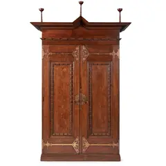 Edgar Wood, ARTS & CRAFTS ARMOIRE, CIRCA 1896-8, 1896, oak