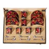 William Moorcroft, 'POMEGRANATE' PATTERN ASSEMBLED AND BOXED COFFEE SET, CIRCA 1914, 1914, glazed earthenware