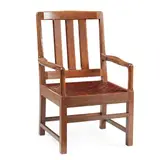 Stanley Webb Davies, ARTS & CRAFTS ARMCHAIR, 1925, 1925, oak with woven leather drop-in seat