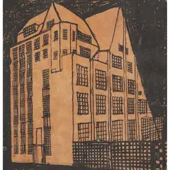 Charles Rennie Mackintosh, SKETCH FOR A BLOCK OF STUDIOS AND FLATS FOR THE ARTS LEAGUE OF SERVICE, GLEBE PLACE, CHELSEA