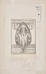 Margaret MacDonald, BOOKPLATE FOR JOHN EDWARDS, 1896, 1896