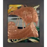 George Walton, WALL PANEL, CIRCA 1890, 1890, repoussé-decorated copper