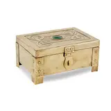 Margaret Gilmour, GLASGOW SCHOOL FITTED BOX, CIRCA 1910, 1910, repoussé-decorated brass