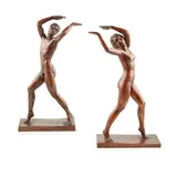 Carl Albert Angst, GROUP OF WORKS, bronze, 39.5cm high and 42cm high