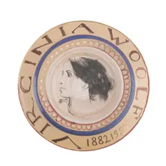 Quentin Bell, VIRGINIA WOOLF COMMEMORATIVE PLATE, 1986, 1986, glazed earthenware