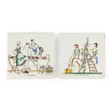 Gio Ponti, IL RACCOLTO' AND 'LA PIGIATUREA' TILES, CIRCA 1930