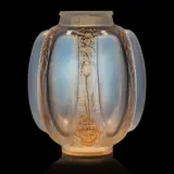 SIX FIGURINES ET MASQUES VASE, NO. 886 by René Lalique, sold Feb 2024