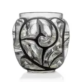 René Lalique, TOURBILLONS VASE, NO. 973, frosted and black enamelled