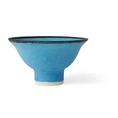 Emmanuel Cooper, Footed Bowl, circa 1995, 1995, turquoise glaze with manganese rim