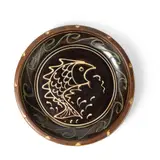 Clive Bowen, Large Bowl, earthenware with slip decoration of a fish