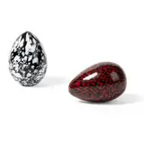 Two Eggs, designed circa 1975-8 by Ludovico Diaz de Santillana, 1975, murrine glass, sold Oct 2023