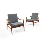 Pair of 'Spade' Chairs, designed 1954 by Finn Juhl, 1954, teak and upholstery, sold Oct 2023