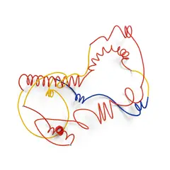 Wendy Ramshaw, Coiled Necklaces, 1997, 1997, yellow and blue on coiled steel wire