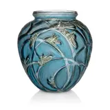 SAUTERELLES VASE, NO. 888 by René Lalique, sold Oct 2023
