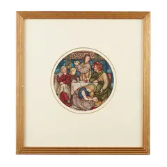 Henry Holiday, STAINED GLASS DESIGN 'MAGDALENE WASHING CHRIST'S FEET', CIRCA 1865, 1865