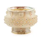 William Burges, BOWL, 1870, 1870, inset with coloured glass and gemstone cabochons including emerald
