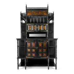T.E. Collcutt, AESTHETIC MOVEMENT CABINET, CIRCA 1874, 1874, ebonised wood and gilt-bronze