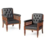 Alfred Waterhouse, PAIR OF LIBRARY ARMCHAIRS, CIRCA 1875, 1875, oak