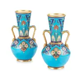 Christopher Dresser, PAIR OF 'CLOISONNE' PORCELAIN VASES, CIRCA 1870