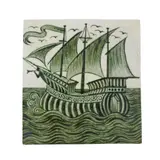 William De Morgan, ARTS & CRAFTS 6-INCH TILE, CIRCA 1890, 1890, glazed ceramic
