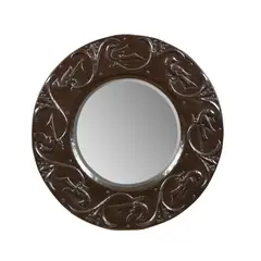 ARTS & CRAFTS WALL MIRROR, CIRCA 1900 by John Pearson, 1900, repoussé-decorated copper, sold Oct 2023