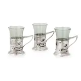 Kate Harris, THREE TEA GLASSES AND HOLDERS, LONDON 1900