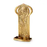 Agnes Bankier Harvey, GLASGOW SCHOOL WALL SCONCE, CIRCA 1900, 1900, repoussé-decorated brass