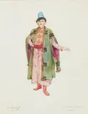 Dorothy Carleton Smyth, GROUP OF FOUR COSTUME DESIGNS FOR BORIS GODOUNOV, 1912, 1912