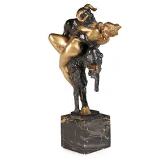 ‘SAYTR AND NYMPH’, CIRCA 1925 by Bruno Zach, 1925, bronze and patinated bronze, sold Oct 2023